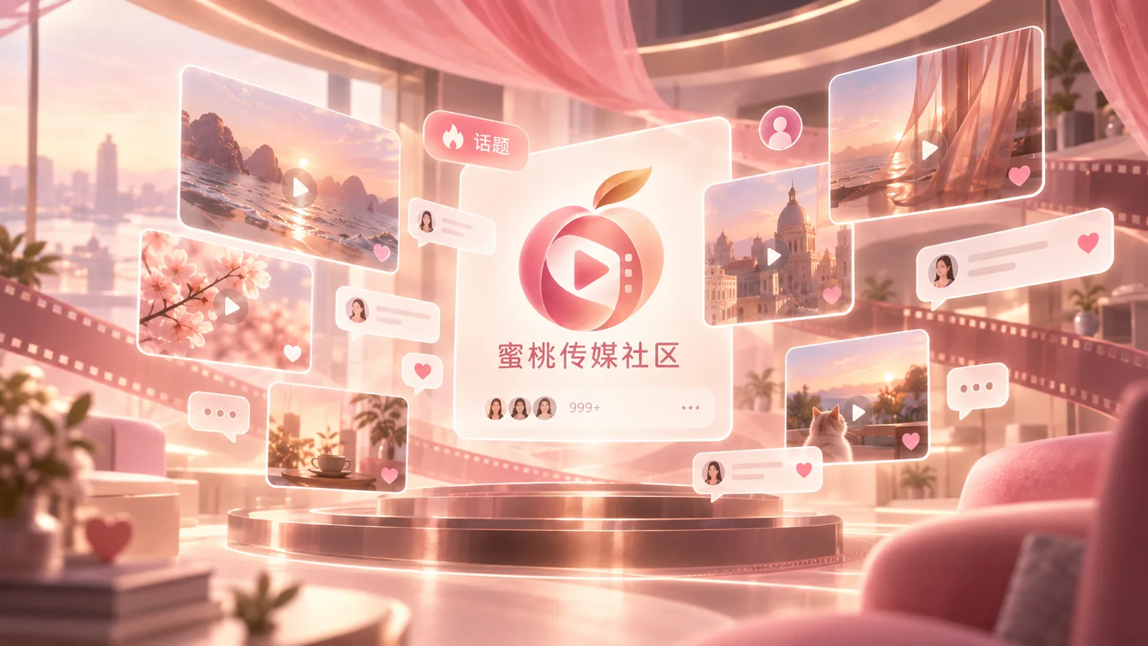 走廊纵深构图中的人物移动画面